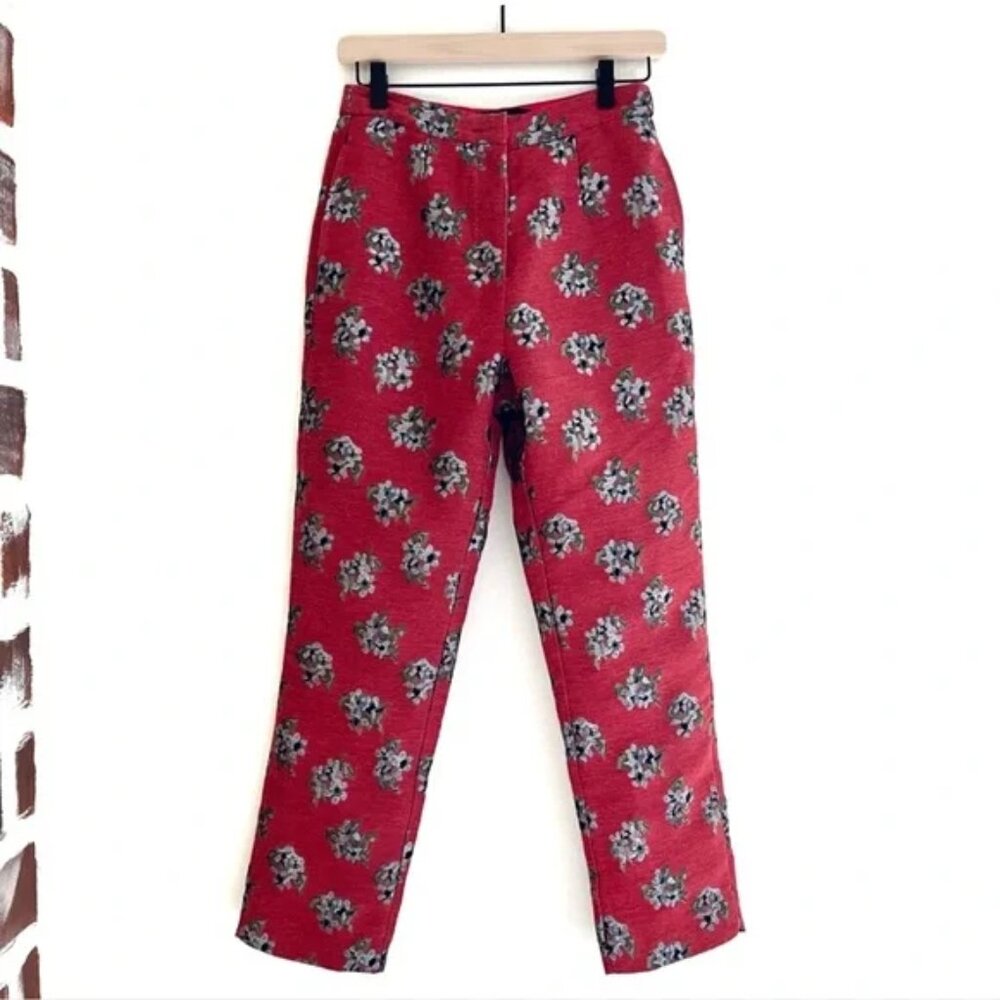 House of Harlow 1960 x Revolve Red Satin Solange Pants - Picture 3 of 5